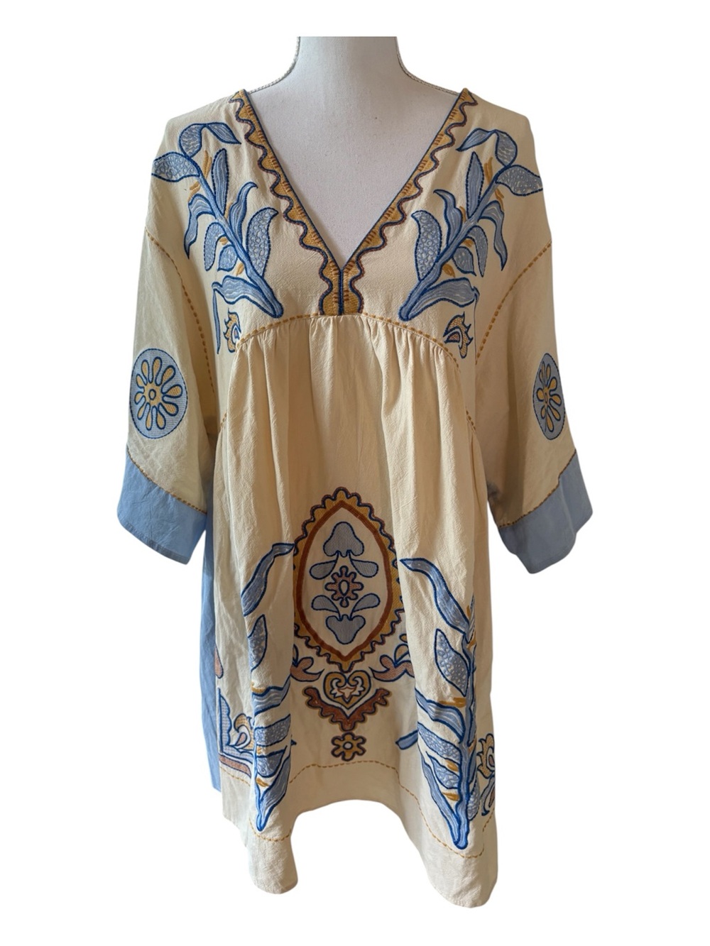 NWT Joiemont Boho V-Neck Tunic Top.  Size L